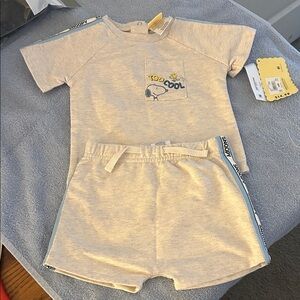Peanuts Gray Kids Matching Set